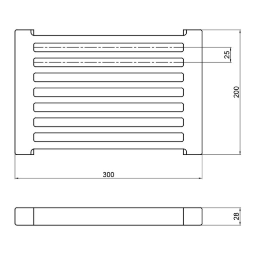 Чугунная колосниковая решетка 200 х 300, изображение 4