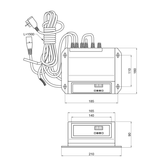 Thermo Alliance "ТА72v1 PID" Контроллер для котла (управл. вент+насос СО работа с комнатным термостатом), изображение 4