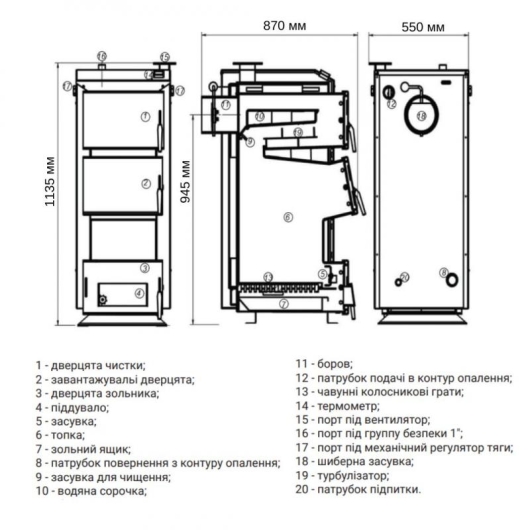 Thermo Alliance Ferrum Plus V 3.0 Котел твердотопливный стальной FSF+ 20, изображение 2