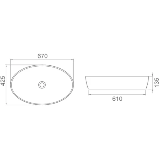 Тумба Остiн білий мат зі стільницею 100 см та умивальником One 67 см Овал чорний, изображение 6