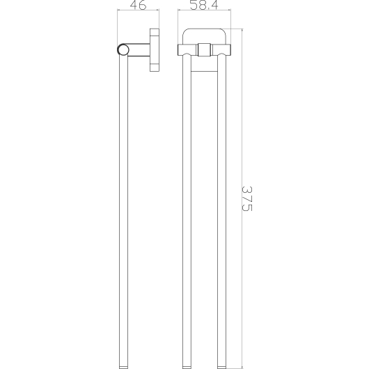 Тримач для рушників динамічний Капрі, хром 6631, изображение 2