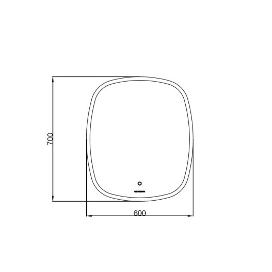 Дзеркало Callisto 60x70 см sensor з підсвіткою, изображение 4