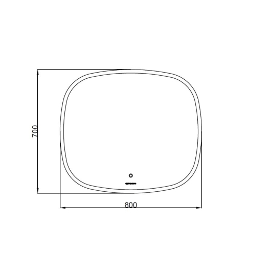 Дзеркало Callisto 80x70 см sensor з підсвіткою, изображение 5