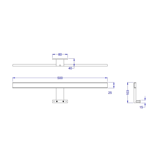 LED підсвітка Gama  LUX 7.0 W, хром (50 см), изображение 5