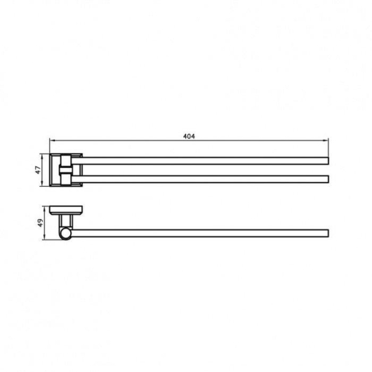 Рушникотримач подвійний динамічний Леонардо 9931, изображение 3