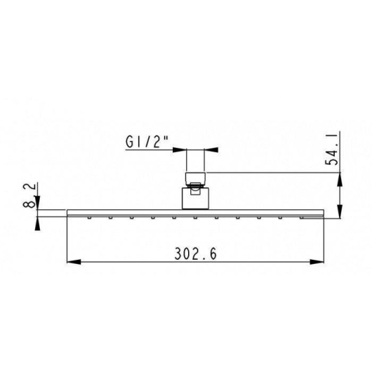 ​Верхний душ Rodos 014CP 300x300mm, квадратный, изображение 6