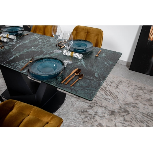 Стіл ЛУАРА 140(200)*80*76 Laminam Verde Alpi Lucidato (5mm), изображение 4