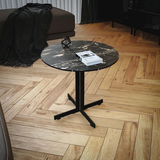 Стіл журнальний Ріо d60x75 RICHMOND BLACK (9mm) H= 750 mm, изображение 2