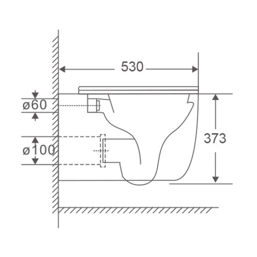 Унітаз підвісний Mixxus Premium Diverse-0101-T1 530x365x373mm, система змиву Tornado 1.0 (MP6477), изображение 3
