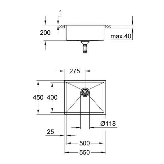 Мийка для кухні із нержавіючої сталі Grohe K700 (31726SD0), изображение 10