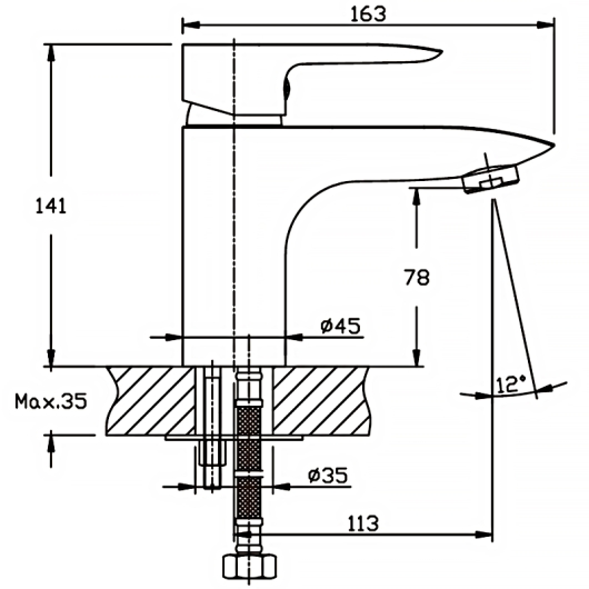 Смеситель для раковины HAIBA COLUMBIA 001 (HB0038), изображение 2