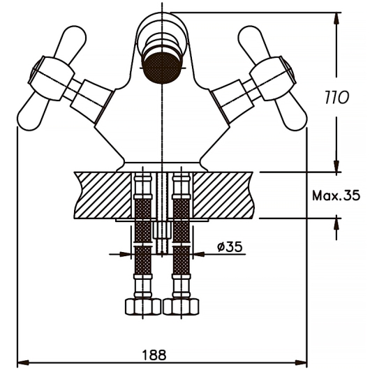Змішувач для біде Haiba Dominox 162 (HB0074), изображение 2