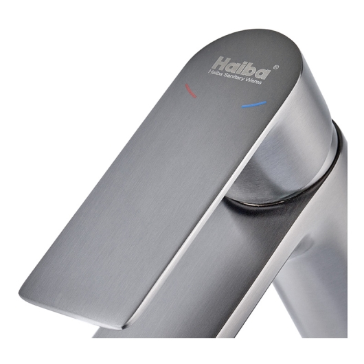 Змішувач для умивальника Haiba Alex 001 Graphite (HB3992), изображение 3