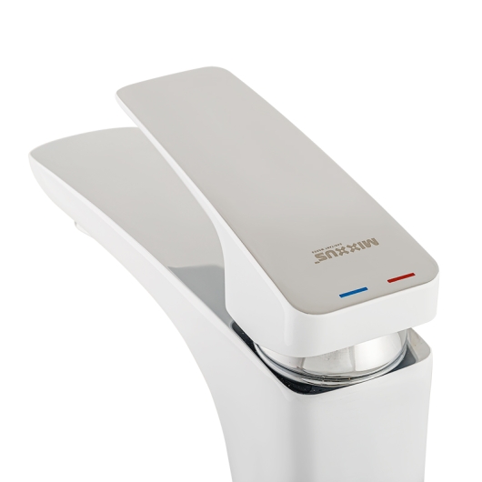 Змішувач для умивальника Mixxus Premium Patrick 001 гайка (White) (MI5853), изображение 5
