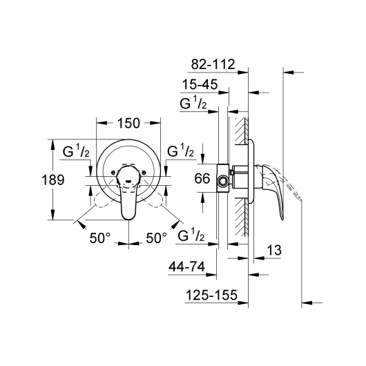 Змішувач для душу Grohe Eurosmart (33556002), изображение 2