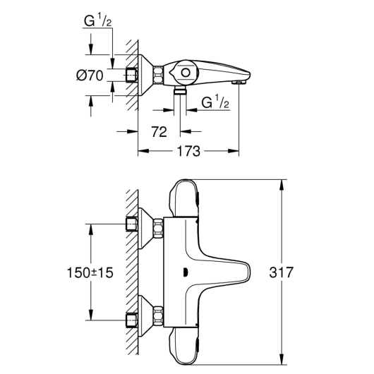 Термостат для ванни Grohe Grohtherm 1000 New (34155003), изображение 10