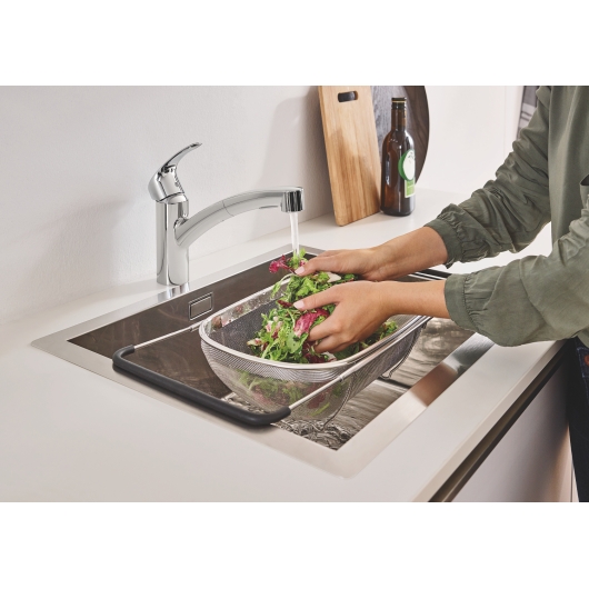 Змішувач для кухні з висувним виливом Grohe Eurosmart (30305000), изображение 7