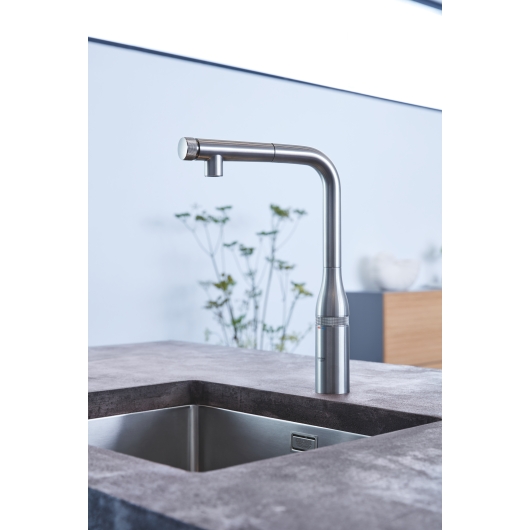 Змішувач для кухні з висувним виливом Grohe Essence SmartControl (31615DC0), изображение 7