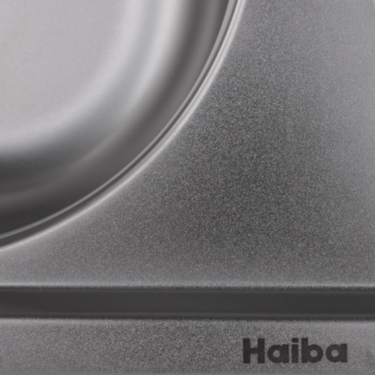 Мийка кухонна Haiba 80x49 Double (Satin) (HB0652), изображение 2