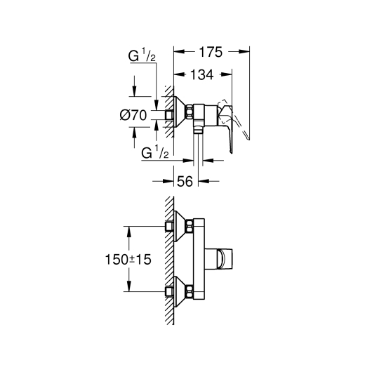 Змішувач для душу Grohe BauLoop New (23634001), изображение 4