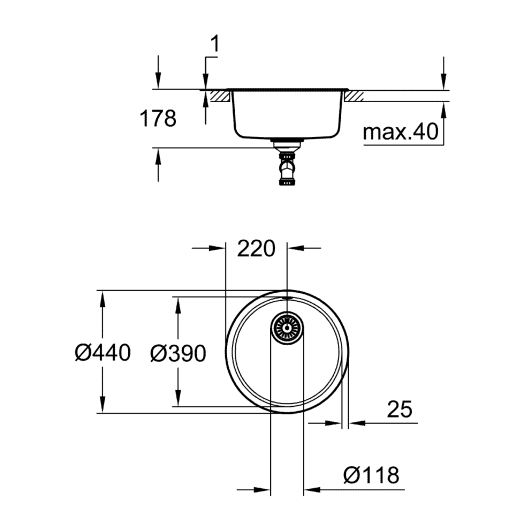 Мийка для кухні із нержавіючої сталі Grohe K200 (31720SD0), изображение 3