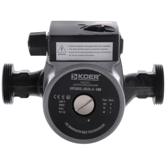 Насос циркуляційний відцентр. Koer KP.GRS-25 / 8-2-180 (KP0253), изображение 3