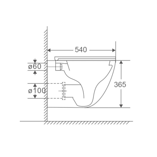 Унітаз підвісний Mixxus Premium Ellipse-0304-R 540x360x360mm, система змиву Rimless (MP6466), изображение 6