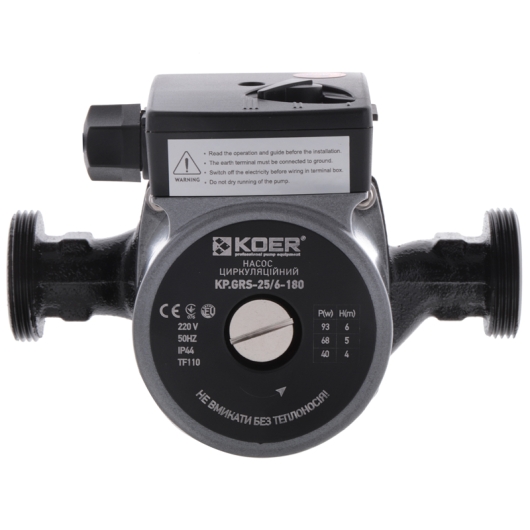 Насос циркуляційний відцентр. Koer KP.GRS-25 / 6-180 (KP0249), изображение 6