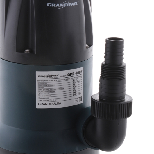 Дренажний насос для брудної води Grandfar GPE400F (GF1087), изображение 2