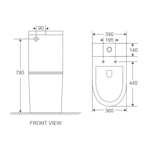 Унітаз-компакт Mixxus Premium Bevel-0402-R 670x390x880mm, система змиву RIMLESS (MP6474), изображение 3