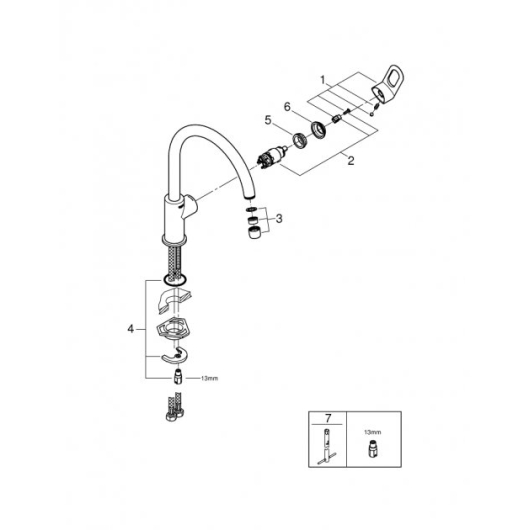 Змішувач для кухні Grohe BauLoop (31368000), изображение 6