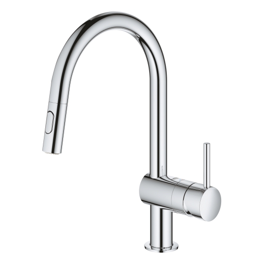 Змішувач для кухні з висувним виливом Grohe Minta (32321002), изображение 2