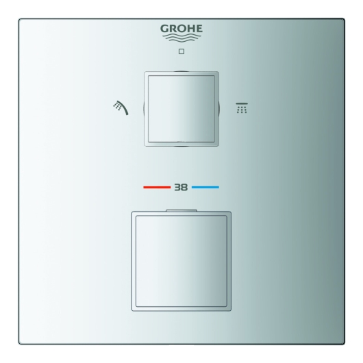 Термостат прихованого монтажу на 2 споживача Grohe Grohtherm Cube (24154000), изображение 6