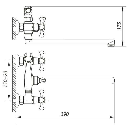 Змішувач для ванни Zerix D4Q 827 (ZX0009), изображение 2
