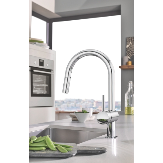 Змішувач для кухні з висувним виливом Grohe Minta (32321002), изображение 5