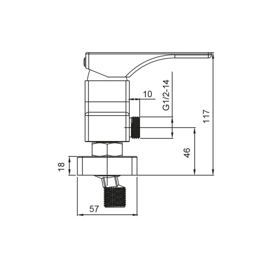 Змішувач для душу Koer KB-30010-05 (Колір чорний) (KR3487), изображение 2