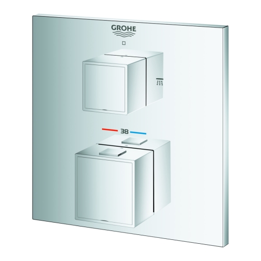 Термостат прихованого монтажу на 2 споживача Grohe Grohtherm Cube (24154000), изображение 2