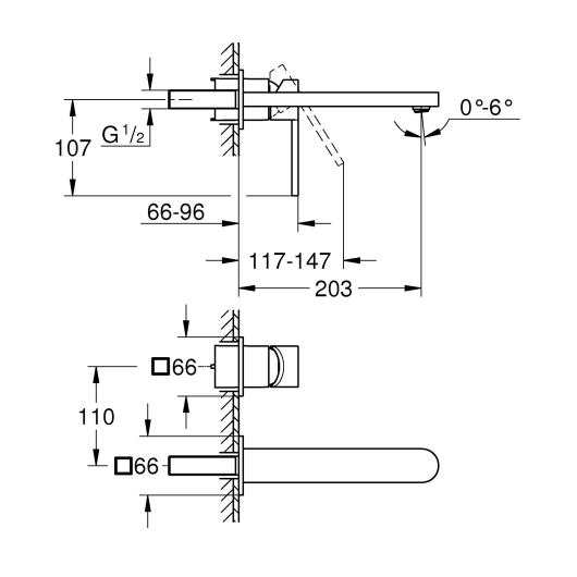 Змішувач для раковини Grohe Plus на 2 отвори, L-Size (29306003), изображение 5