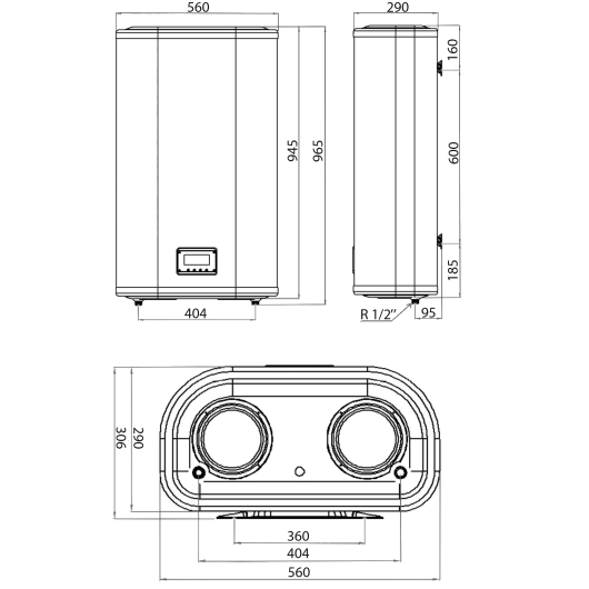 Водонагрівач LEOV LV Flat ER  80 l плоский (80L Flat ER), изображение 11