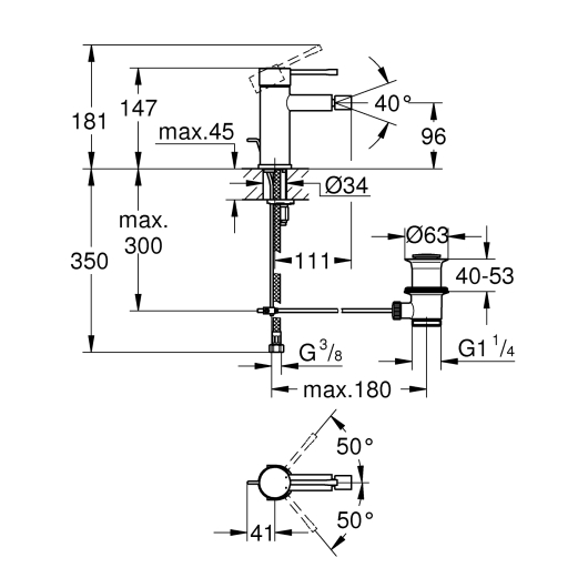 Змішувач для біде Grohe Essence New (32935001), изображение 2