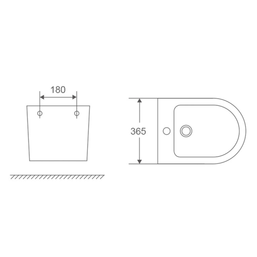Біде підвісне Mixxus Premium Bevel-0501 515x360x345mm (MP6475), изображение 4