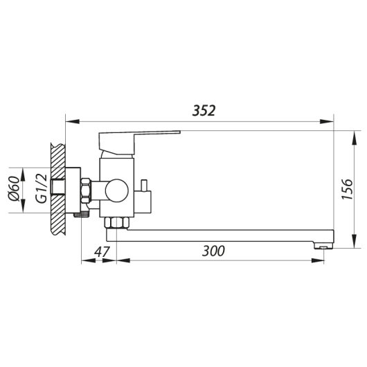 Змішувач для ванни Zerix LR72201 (LL1629), изображение 3