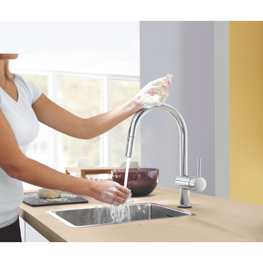 Сенсорний змішувач для кухні з висувним виливом Grohe Minta Touch (31358DC2), изображение 2