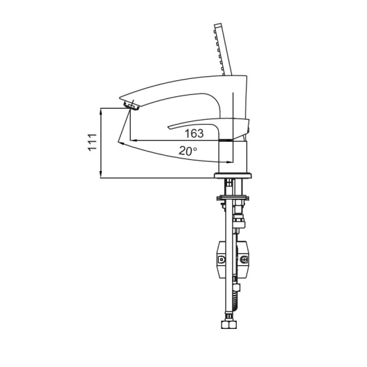 Змішувач на борт ванни Koer KB-43007-05 на 3 отвори (Колір чорний) (KR3453), изображение 2