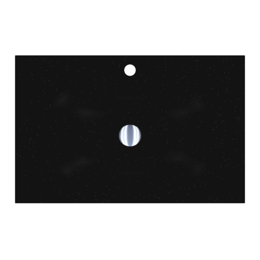 Умывальник JESSEL 700 MIRASTONE BLACK SHINE Miraggio, изображение 3