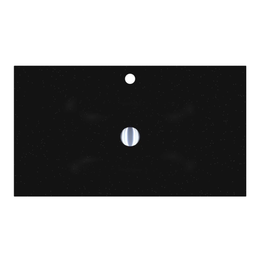 Умывальник JESSEL 800 MIRASTONE BLACK SHINE Miraggio, изображение 3