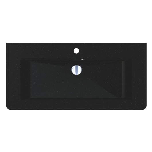 Умывальник TRES MIRASTONE BLACK SHINE Miraggio, изображение 4