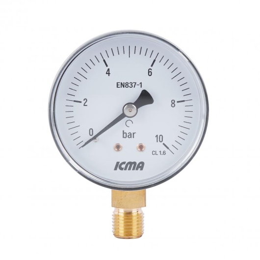 Манометр Icma 1/4" 0-6 бар, нижнее подключение №244 купить в САНН Одесса