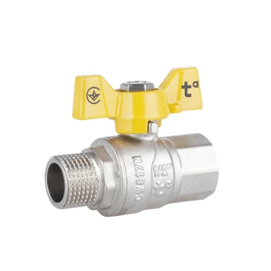 Кран шаровой Thermo Alliance Forte 1/2" ВН для газа (бабочка) SF607G15 купить в САНН Одесса