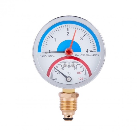 Термоманометр Thermo Alliance Standart 80 мм 1/2", нижнее подключение SD1724B купить в САНН Одесса